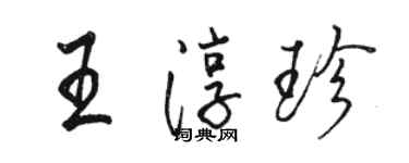 駱恆光王淳珍行書個性簽名怎么寫