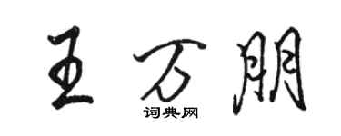 駱恆光王萬朋行書個性簽名怎么寫