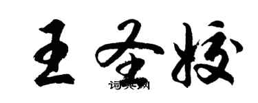 胡問遂王聖姣行書個性簽名怎么寫