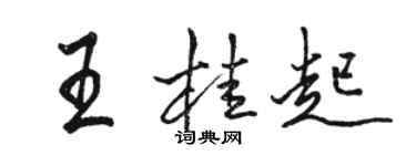 駱恆光王桂起行書個性簽名怎么寫