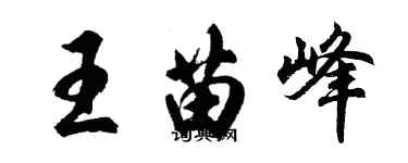 胡問遂王苗峰行書個性簽名怎么寫