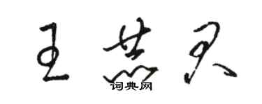 駱恆光王赫君草書個性簽名怎么寫