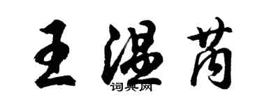 胡問遂王溫芮行書個性簽名怎么寫