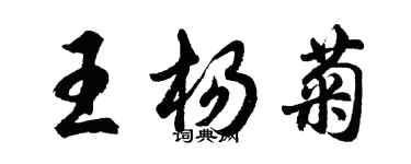 胡問遂王楊菊行書個性簽名怎么寫