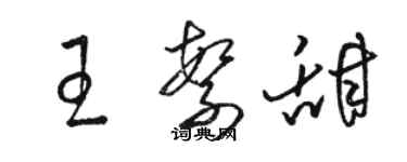 駱恆光王繁甜草書個性簽名怎么寫