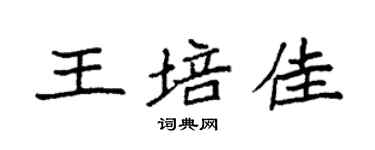 袁強王培佳楷書個性簽名怎么寫