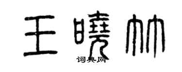 曾慶福王曉竹篆書個性簽名怎么寫