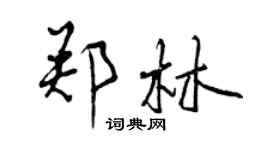 曾慶福鄭林行書個性簽名怎么寫