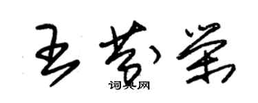 朱錫榮王芬榮草書個性簽名怎么寫