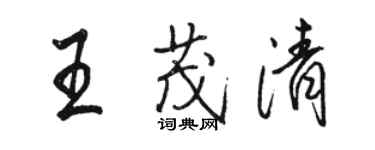 駱恆光王茂清行書個性簽名怎么寫