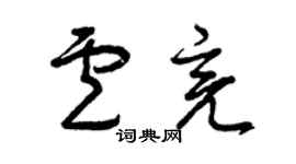 曾慶福盧亮草書個性簽名怎么寫