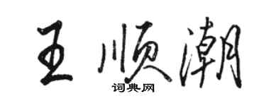 駱恆光王順潮行書個性簽名怎么寫