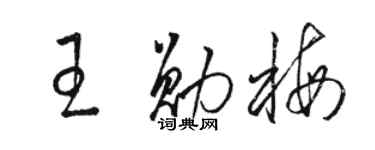駱恆光王勛梅草書個性簽名怎么寫