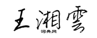 王正良王湘雲行書個性簽名怎么寫