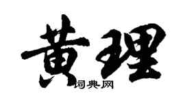 胡問遂黃理行書個性簽名怎么寫