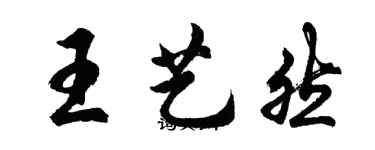 胡問遂王藝然行書個性簽名怎么寫