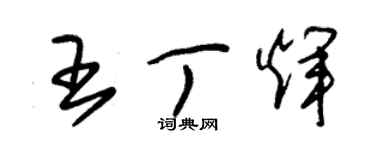 朱錫榮王丁輝草書個性簽名怎么寫