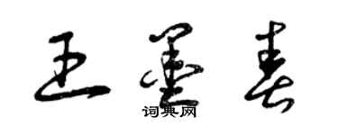 曾慶福王墨春草書個性簽名怎么寫