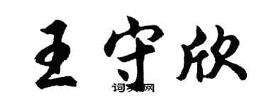 胡問遂王守欣行書個性簽名怎么寫