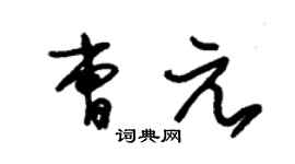 朱錫榮曹元草書個性簽名怎么寫