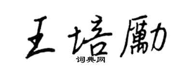 王正良王培勵行書個性簽名怎么寫