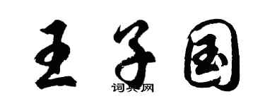 胡問遂王子國行書個性簽名怎么寫