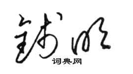 駱恆光錢明草書個性簽名怎么寫