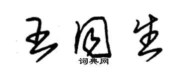 朱錫榮王同生草書個性簽名怎么寫