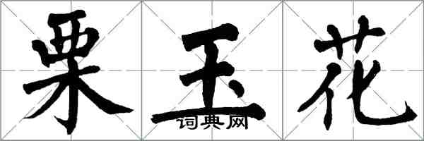 翁闓運栗玉花楷書怎么寫