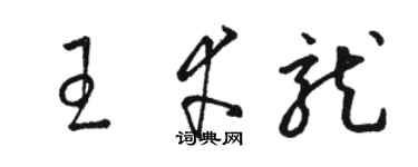 駱恆光王幸龍草書個性簽名怎么寫