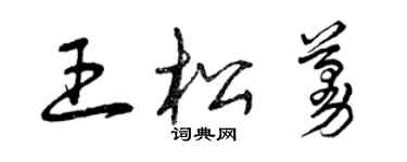 曾慶福王松蔓草書個性簽名怎么寫