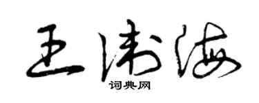曾慶福王衛海草書個性簽名怎么寫