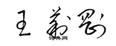 駱恆光王莉剛草書個性簽名怎么寫