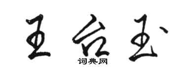 駱恆光王台玉行書個性簽名怎么寫