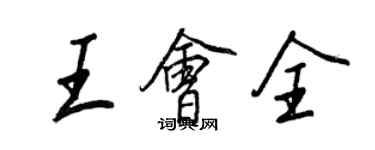 王正良王會全行書個性簽名怎么寫