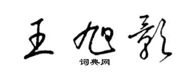 梁錦英王旭影草書個性簽名怎么寫