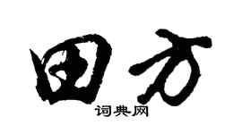 胡問遂田方行書個性簽名怎么寫