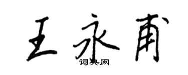 王正良王永甫行書個性簽名怎么寫