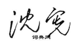 駱恆光沈憲草書個性簽名怎么寫