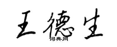 王正良王德生行書個性簽名怎么寫