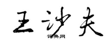 曾慶福王沙夫行書個性簽名怎么寫