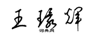 梁錦英王環輝草書個性簽名怎么寫