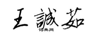 王正良王誠茹行書個性簽名怎么寫