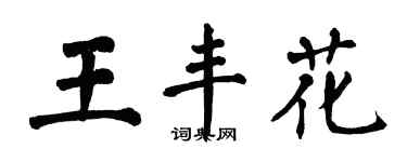 翁闓運王豐花楷書個性簽名怎么寫