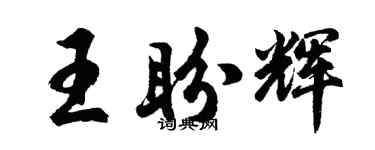 胡問遂王盼輝行書個性簽名怎么寫