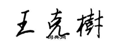 王正良王克樹行書個性簽名怎么寫
