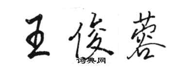 駱恆光王俊蓉行書個性簽名怎么寫