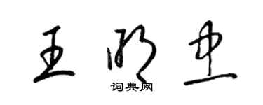 梁錦英王明忠草書個性簽名怎么寫