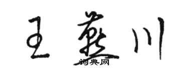 駱恆光王燕川草書個性簽名怎么寫