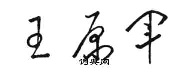 駱恆光王原軍草書個性簽名怎么寫